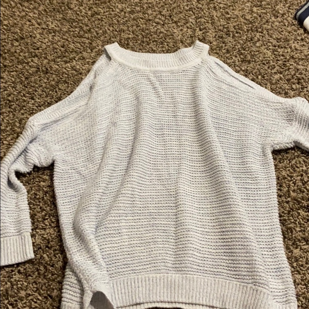 cut out shoulder sweater